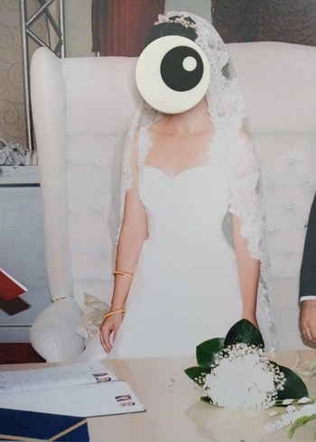 Esra Özcan Özel dikim A-Line Gelinlik - Görsel 2