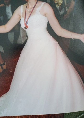 Esra Özcan Özel dikim A-Line Gelinlik - Görsel 4