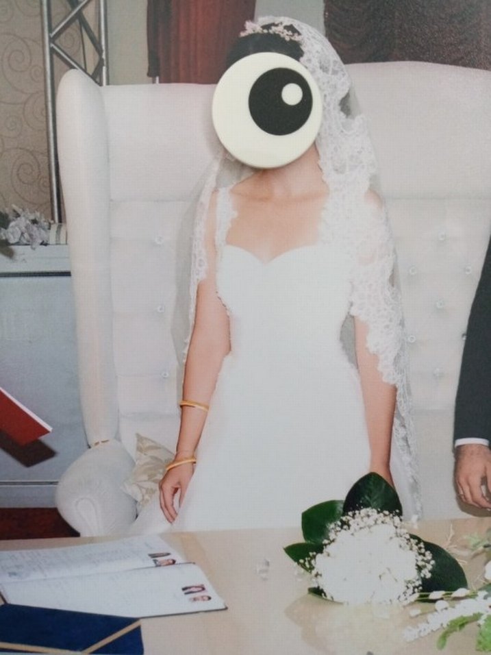 Esra Özcan Özel dikim A-Line Gelinlik - Görsel 2