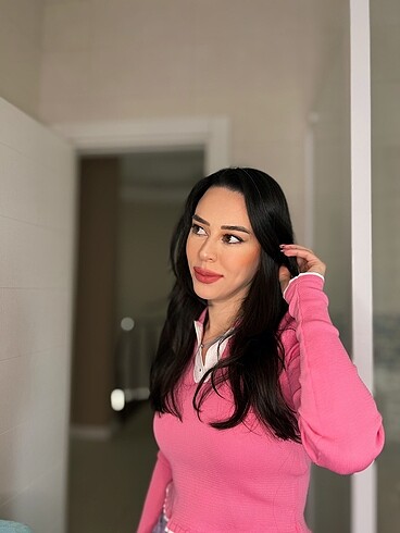 Pembe ince triko