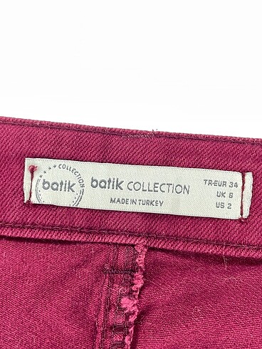 36 Beden bordo Renk Batik Jean / Kot %70 İndirimli.
