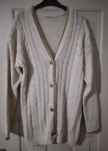 LC Waikiki Ekru V Yaka Orgu Triko Hirka