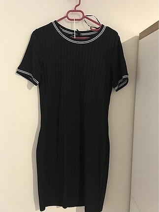 H&M fitilli siyah elbise