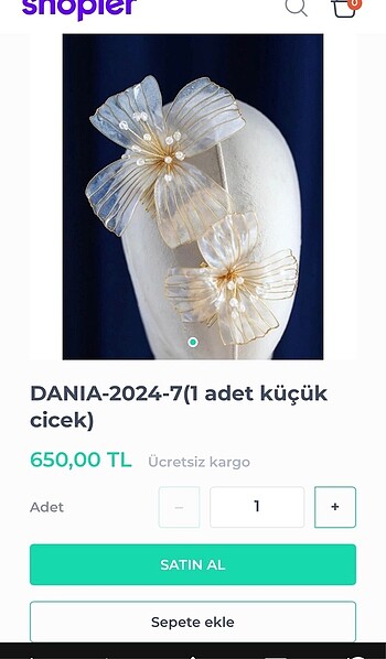 Atelier Dania Çiçekli Saç Tokası