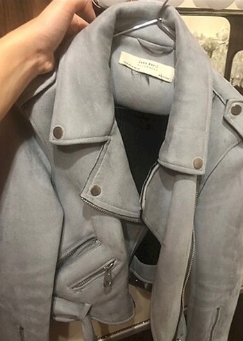 zara Gri Süet Kadın ceket