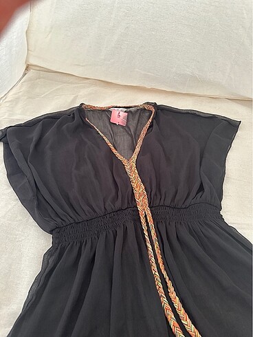 m Beden siyah Renk Pareo kaftan