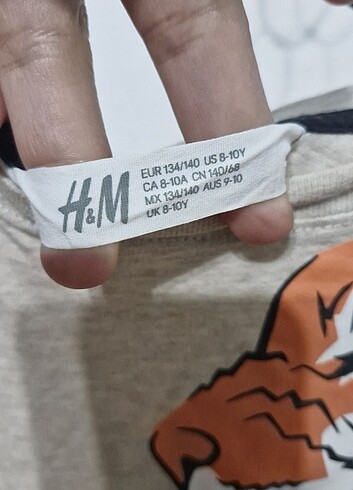 9 Yaş Beden H&M erkek çocuk tişort 9-10 yaş