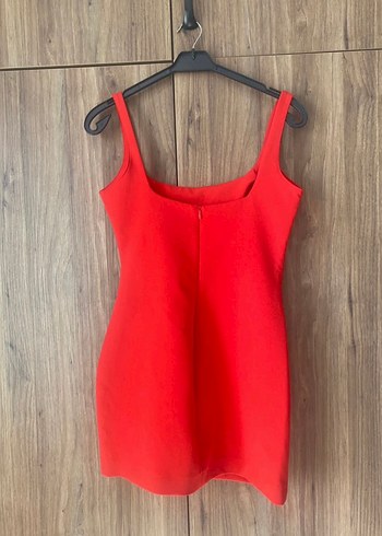 Zara Nar Çiçeği Renk Mini Elbise - Görsel 2