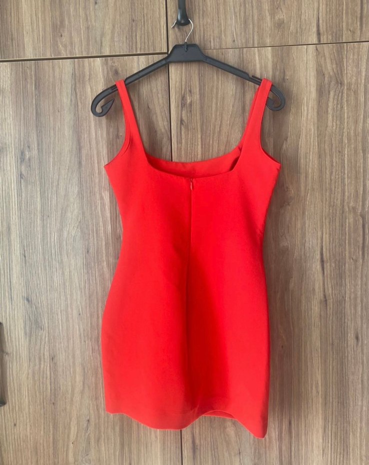 Zara Nar Çiçeği Renk Mini Elbise - Görsel 2