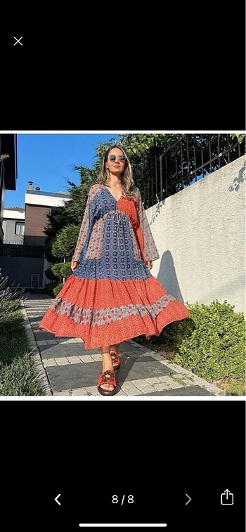 universal Beden çeşitli Renk Zara Patchwork Baskı Midi Dress