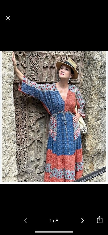 Zara Patchwork Baskı Midi Dress