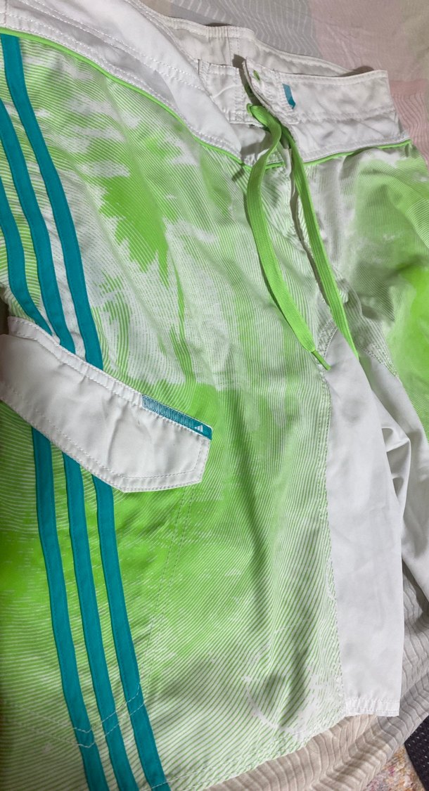 Yeşil Bağcıklı Erkek Mini Şort - Görsel 3