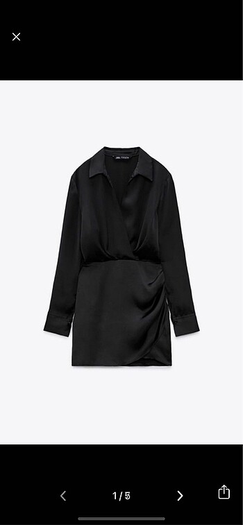 Zara saten elbise