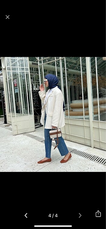 diğer Beden beyaz Renk oversize keten blazer ceket
