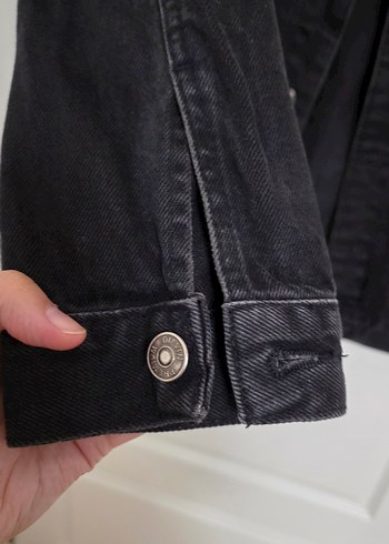 38 Beden siyah Renk Siyah Düğmeli Kadın Kot Ceket