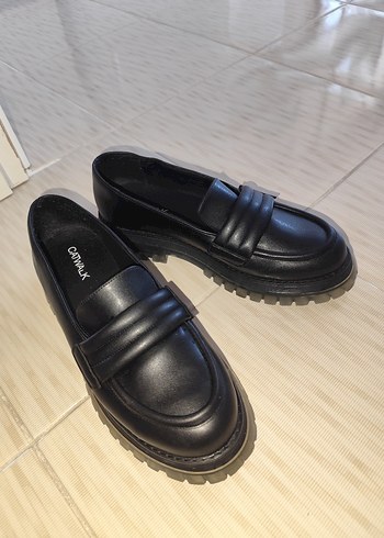 40 Beden siyah Renk Siyah Platform Topuklu Kadın Loafer