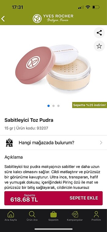 Yves Rocher Pudra