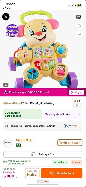 Fisher Price Fisher Price yürüme arkadaşı