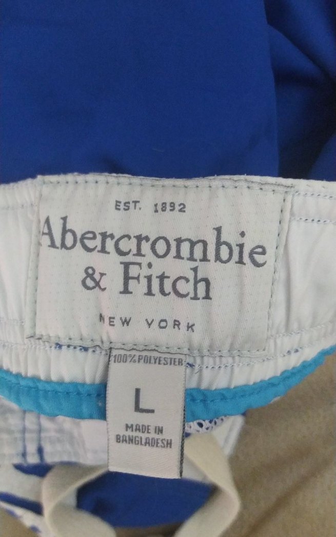 Mavi Erkek Yüzme Şortu - Abercrombie - Görsel 3