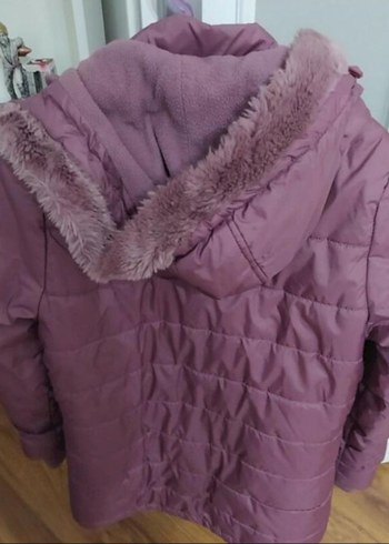 Mor Midi Kadın Mont Fermuarlı - Görsel 3