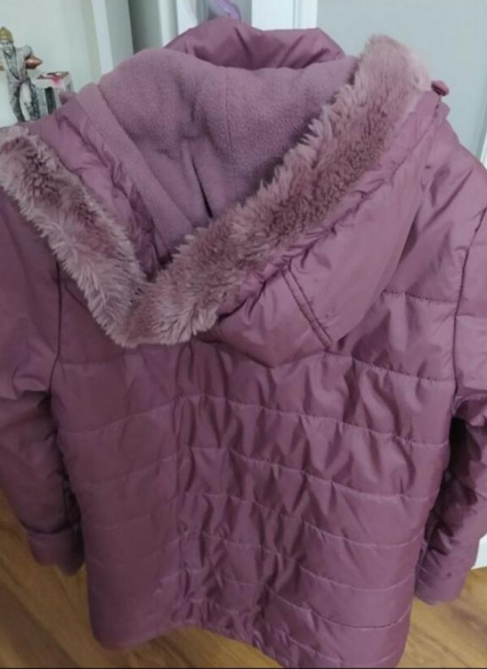 Mor Midi Kadın Mont Fermuarlı - Görsel 3