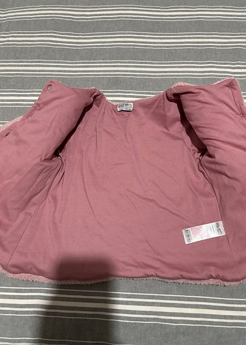 Kız Çocuk Pembe Düğmeli Polar Ceket - Görsel 7