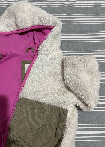 Kız Çocuk Kapüşonlu Fermuarlı Mont - Görsel 6