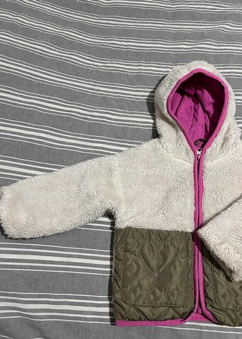 Kız Çocuk Kapüşonlu Fermuarlı Mont - Görsel 3