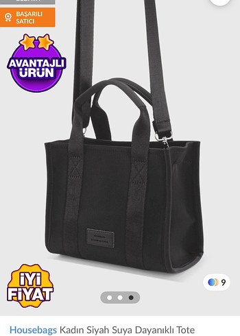 Siyah Tote Kadın Çanta - Görsel 3