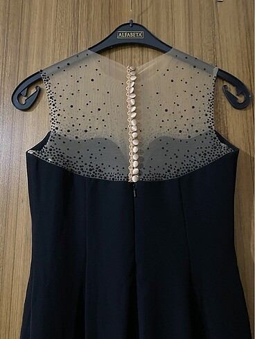 Alfabeta transparan detay elbise - Görsel 6