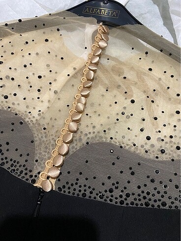 Alfabeta transparan detay elbise - Görsel 8