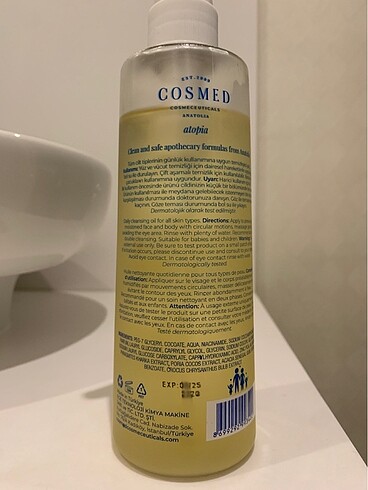Cosmed Cosmed yağ bazlı temizleyici 400ml