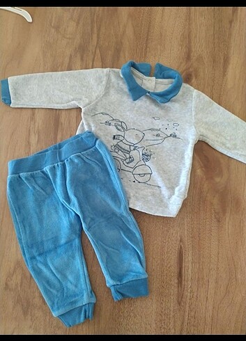 3-6 Ay Beden Pijama takımı kadife 