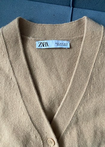 Zara Bej Düğmeli Kadın Hırka - Görsel 2