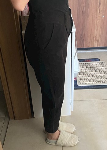 Kadın Siyah Kumaş Pantolon - Görsel 2