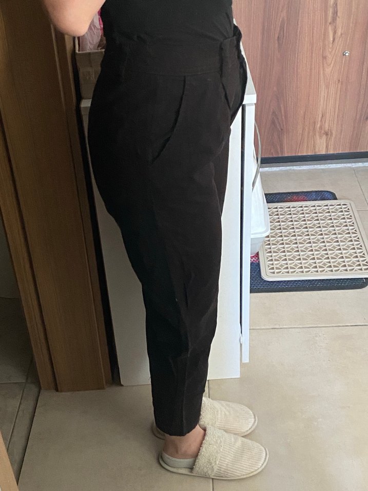 Kadın Siyah Kumaş Pantolon - Görsel 2