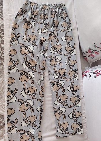 Kadife Pijama Altı Rahat Kesim - Görsel 2