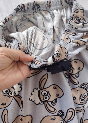 Kadife Pijama Altı Rahat Kesim - Görsel 3