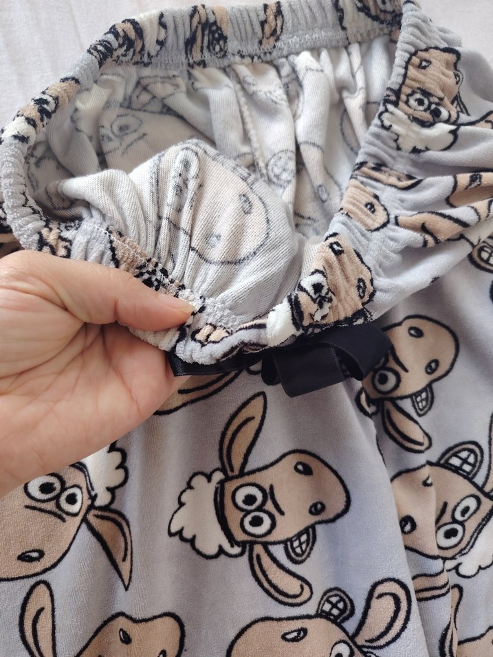 Kadife Pijama Altı Rahat Kesim - Görsel 3