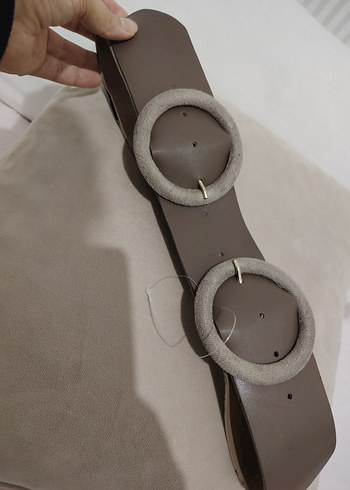 Bej Deri Tokalı Kadın Kemer - Görsel 2