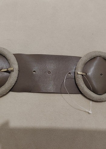 Bej Deri Tokalı Kadın Kemer - Görsel 3