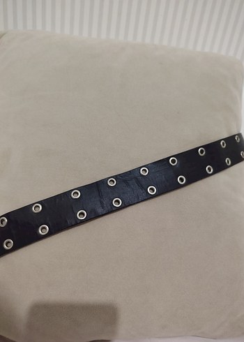 Siyah Deri Goth Tokalı Kemer - Görsel 2