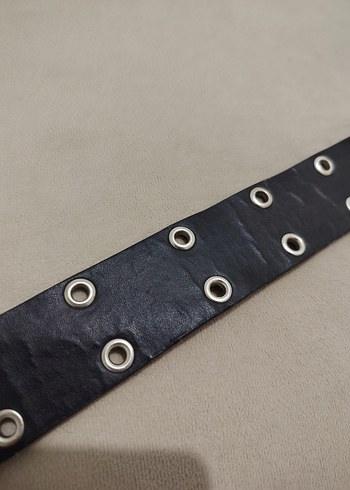 Siyah Deri Goth Tokalı Kemer - Görsel 3