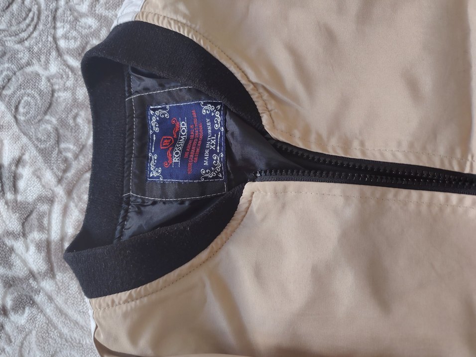 Bej Siyah Fermuarlı Günlük Mont - Görsel 4