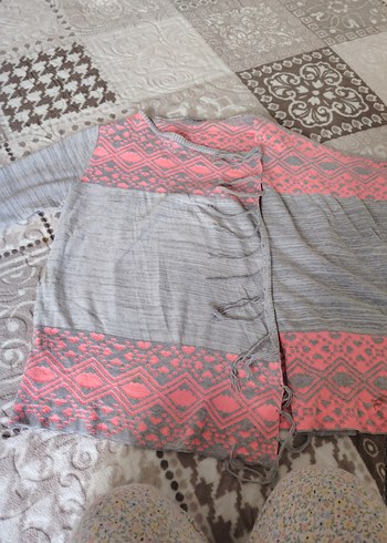 Gri Püsküllü Örgü Bohem hırka - Görsel 3