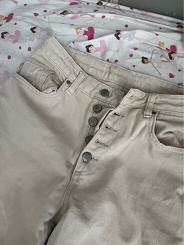 xs Beden Bej kot pantolon