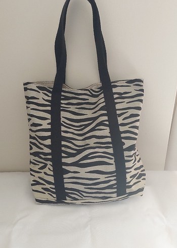 Zebra Desenli Kadın Suni Kumaş Çanta
