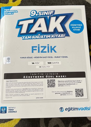 9. Sınıf TAK Fizik Tam Anlatım Kitabı