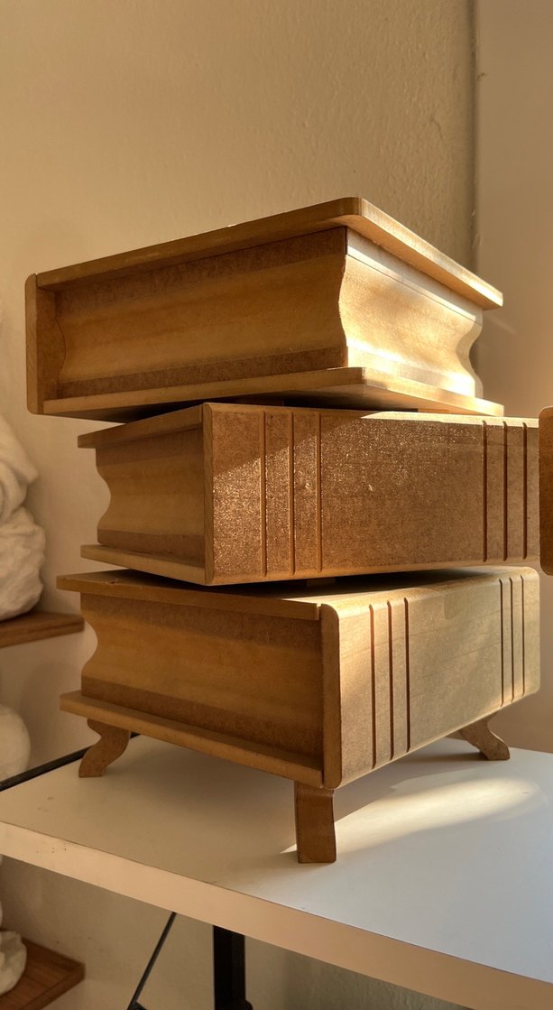 Ahşap Kitap Kutuları Seti - Görsel 3