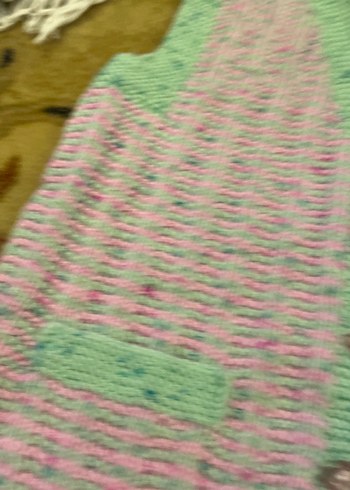 Kız Çocuk Pastel Renkli Örgü Yelek - Görsel 5